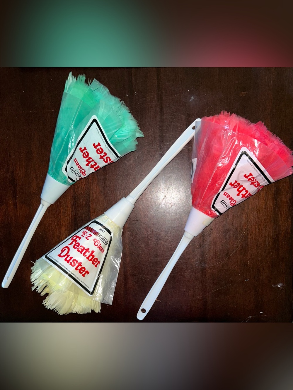 (3) Vintage NEVCO Feather Dusters NEW In Package